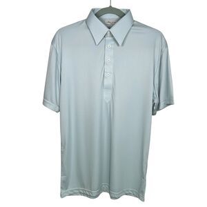 Collars & Co Polo Shirt Mens M Light Blue Point Dress Collar Business Casual